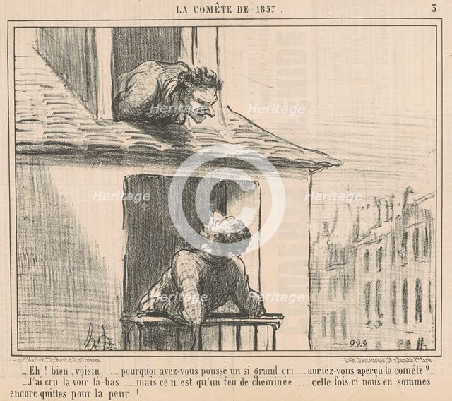 Eh! Bien, voisin ... pourquoi avez-vous poussé ..., 19th century. Creator: Honore Daumier.