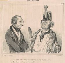 Eh bien! Vous voila Capitaine de la Garde-Nationnale!, 19th century. Creator: Honore Daumier