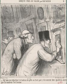 Eh! bien en regardant ce tableau, 19th century. Creator: Honore Daumier