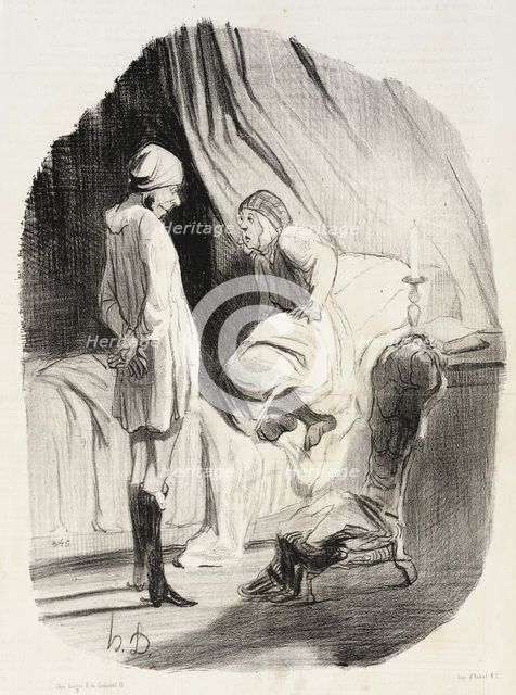 Eh! bien ma Didine, avons-nous assez dansé?..., 1842. Creator: Honore Daumier.
