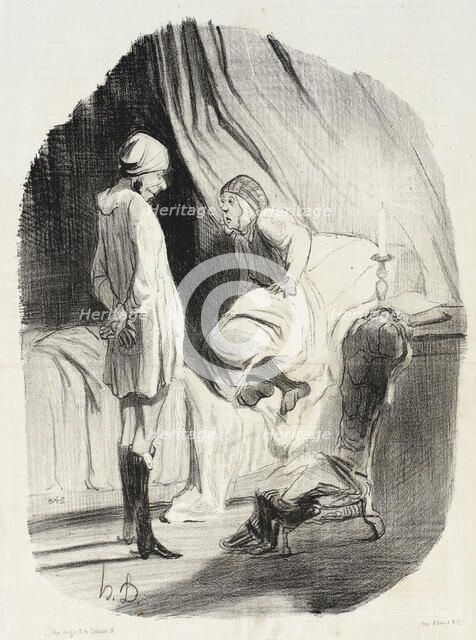 Eh! bien ma Didine, avons-nous assez dansé?..., 1842. Creator: Honore Daumier.