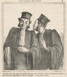 Eh bien, mon cher, vous avez perdu..., 1864. Creator: Honore Daumier