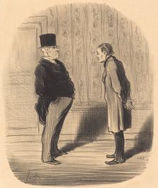 Eh! bien monsieur et mes trois termes...vous me direz toujours que vos meubles en répondent!, 1848. Creator: Honore Daumier