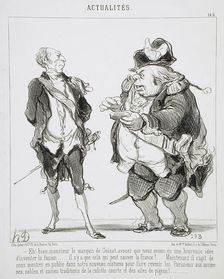 Eh! bien, monsieur le marquis de Guizot..., 1851. Creator: Honore Daumier