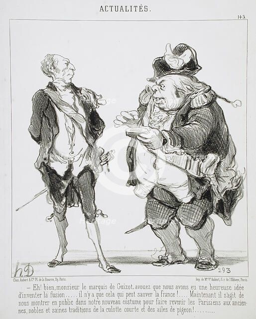 Eh! bien, monsieur le marquis de Guizot..., 1851. Creator: Honore Daumier.