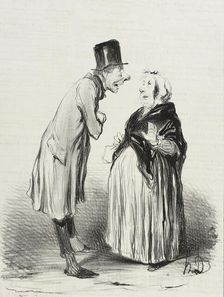 Eh bien oui! C'est comme je vous le dis, la petite..., 1840. Creator: Honore Daumier