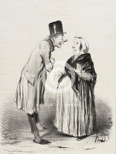 Eh bien oui! C'est comme je vous le dis, la petite..., 1840. Creator: Honore Daumier.