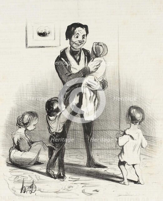 Eh, eh ! petit gredin, vous en ferez.., 1840. Creator: Honore Daumier.