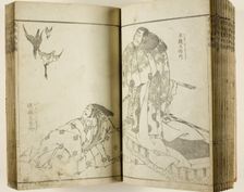 Ehon sakigake (Picture book of Japanese and Chinese fighters), complete in 1 vol., Japan, 1836. Creator: Hokusai