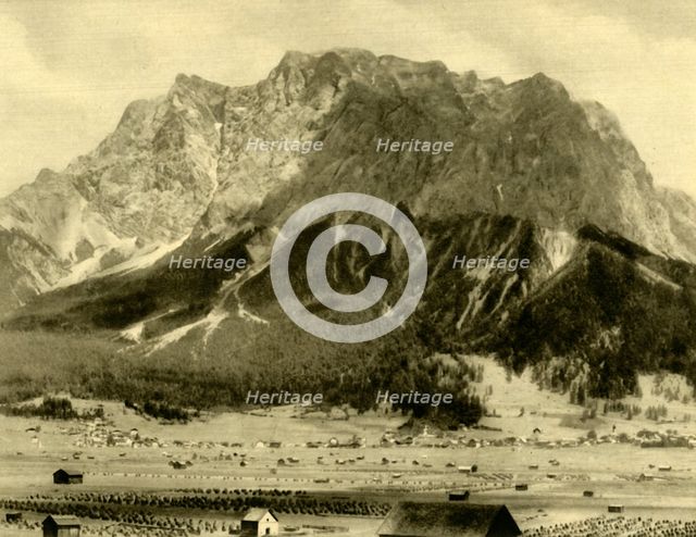 Ehrwald and the Wetterstein mountains, Tyrol, Austria, c1935. Creator: Unknown.