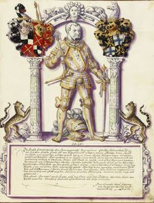 Eitelfriedrich VI Hohenzollern; Chronicle of the Hohenzollern Family, about 1572. Creator: Jorg Ziegler