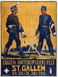 Eidgenössische Unteroffiziersfest, St. Gallen, 1911. Creator: Liner, Carl August (1871-1946)