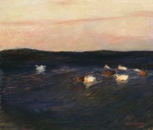Eider Ducks, 1894. Creator: Bruno Liljefors
