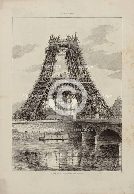 Eiffel tower on July 14, 1888, 1888. Creator: Anonymous.