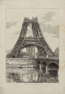 Eiffel tower on July 14, 1888, 1888. Creator: Anonymous