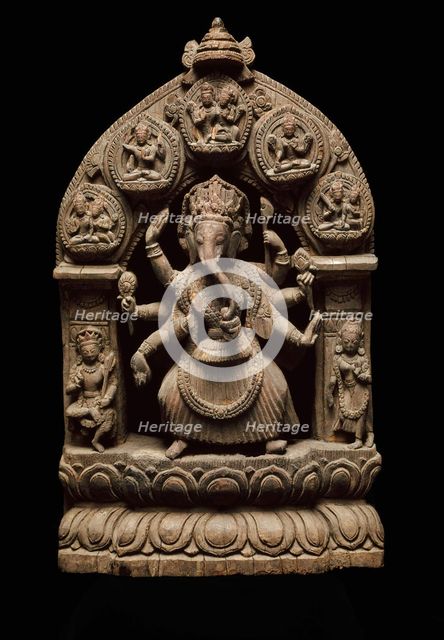 Eight-Armed Dancing God Ganesha, 17th/18th century. Creator: Unknown.