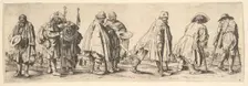 Eight Beggars, 1630. Creator: Wenceslaus Hollar