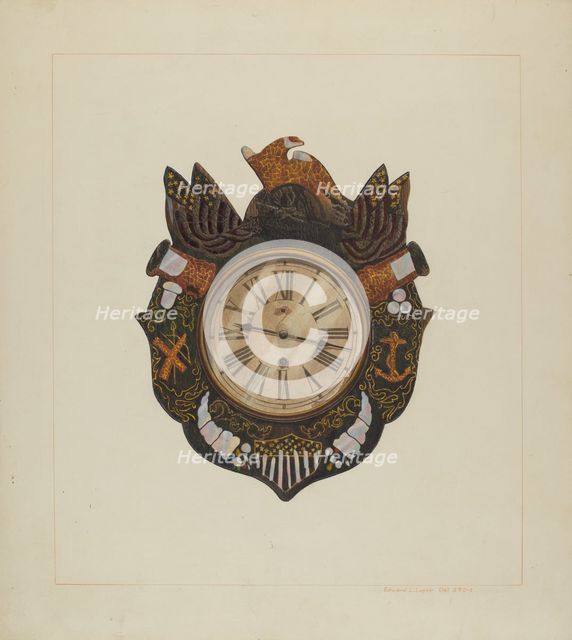 Eight Day Marine Clock, c. 1938. Creator: Edward L Loper.