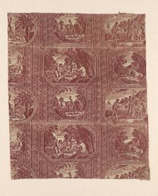 Eight Fables of La Fontaine (Furnishing Fabric), Munster, c. 1810. Creator: Hartmann et Fils
