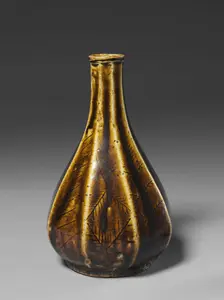 Eight-faceted Bottle, 1800s-1900s. Creator: Unknown