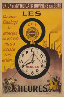Eight-hour day, 1919. Creator: Doumenq, Félix (1879-1934)