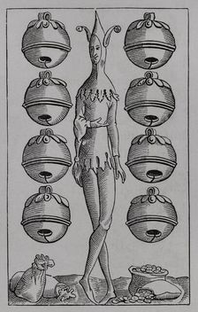 Eight of Bells, German playing card from the 16th century, (1877). Creator: Unknown