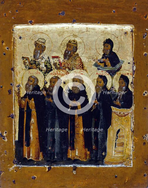 Eight saints. Creator: Moscow School.