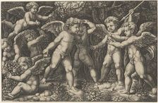 Eight putti playing, 1530-60. Creator: Master of the Die
