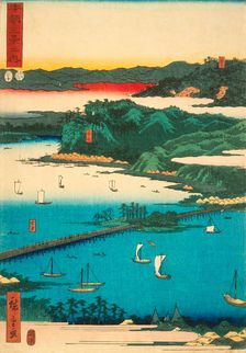 Eight Views of Omi: Miidera, Ishiyama, Seta (image 2 of 3), 1856. Creator: Ando Hiroshige