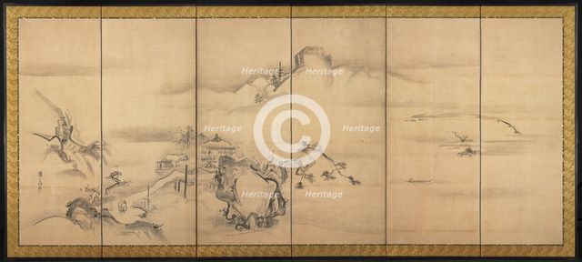 Eight Views of the Xiao and Xiang Rivers, 1700s. Creator: Watanabe Shik? (Japanese, 1683-1755).