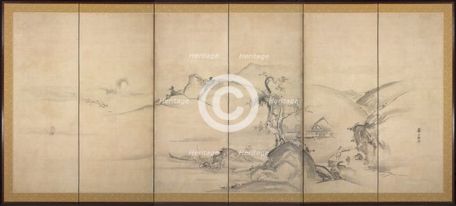 Eight Views of the Xiao and Xiang Rivers, 1700s. Creator: Watanabe Shik? (Japanese, 1683-1755).