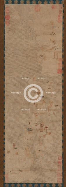 Eighteen Luohans Crossing a River, Ming dynasty, 16th-17th century. Creator: Unknown.