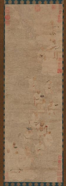 Eighteen Luohans Crossing a River, Ming dynasty, 16th-17th century. Creator: Unknown