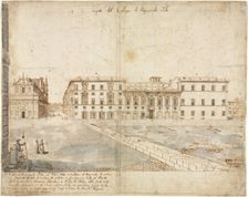 Eighteen Views of Rome: The Collegio di Propaganda Fide (recto)…, 1665. Creator: Lievin Cruyl (Flemish, c. 1640-c. 1720)