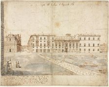 Eighteen Views of Rome: The Collegio di Propaganda Fide (recto)…, 1665. Creator: Lievin Cruyl (Flemish, c. 1640-c. 1720)