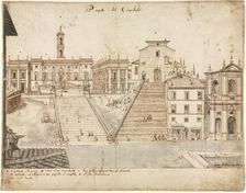 Eighteen Views of Rome: The Campidoglio, 1665. Creator: Lievin Cruyl (Flemish, c. 1640-c. 1720)