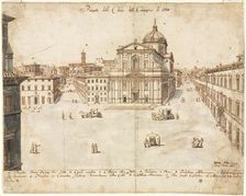 Eighteen Views of Rome: The Church of the Gesù, 1665. Creator: Lievin Cruyl (Flemish, c. 1640-c. 1720)