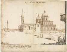 Eighteen Views of Rome: The Basilica of Santa Maria Maggiore, 1664. Creator: Lievin Cruyl (Flemish, c. 1640-c. 1720)