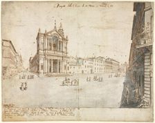 Eighteen Views of Rome: Santa Maria in Via Lata, 1665. Creator: Lievin Cruyl (Flemish, c. 1640-c. 1720)