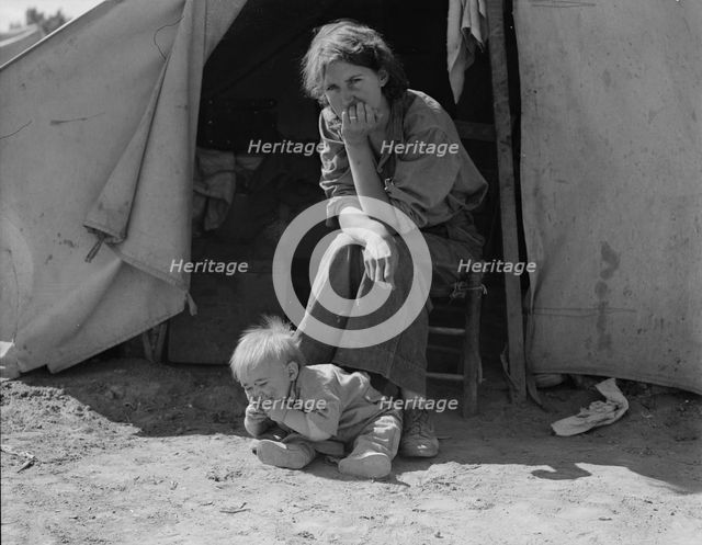Eighteen year-old mother from Oklahoma, now a California migrant, 1937. Creator: Dorothea Lange.