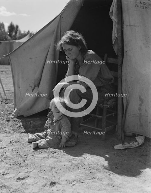 Eighteen year-old mother from Oklahoma, now a California migrant, 1937. Creator: Dorothea Lange.