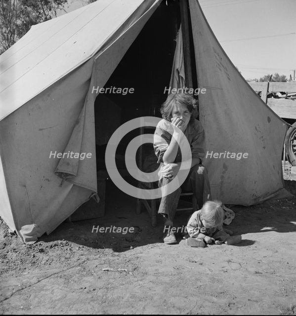 Eighteen year-old mother from Oklahoma, now a California migrant, 1937. Creator: Dorothea Lange.