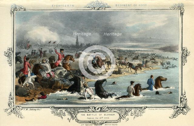 Eighteenth Regiment of Foot, The Battle of Blenheim, 13th August 1704. Artist: Madeley