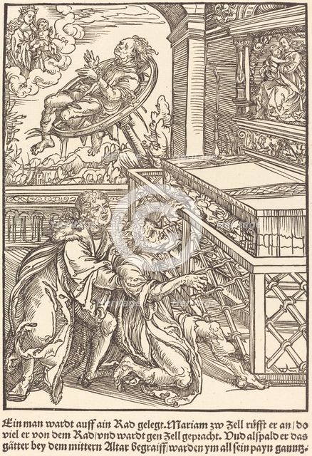 Ein man wardt auff ain Rad ..., c. 1503. Creator: Master of the Legend Scenes.