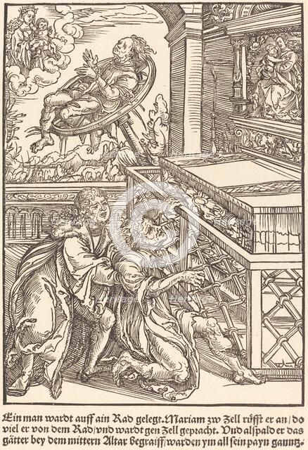 Ein man wardt auff ain Rad ..., c. 1503. Creator: Master of the Legend Scenes.