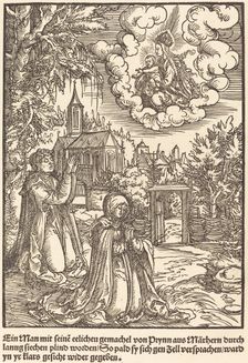 Ein Man mit seine eelicheu gemachel ..., c. 1503. Creator: Master of the Legend Scenes