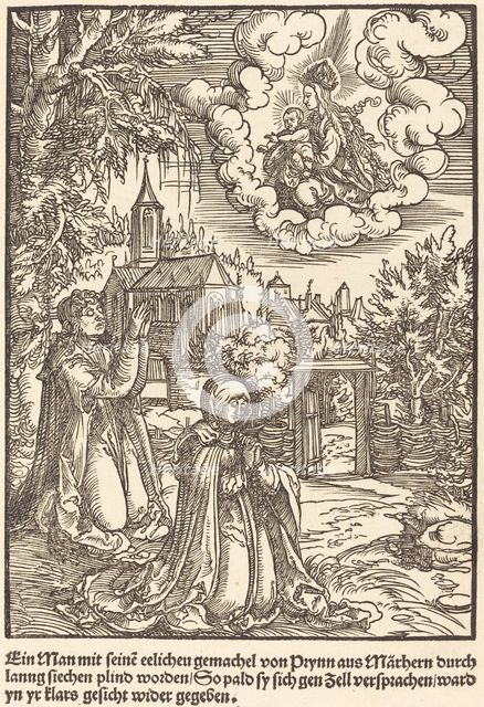 Ein Man mit seine eelicheu gemachel ..., c. 1503. Creator: Master of the Legend Scenes.