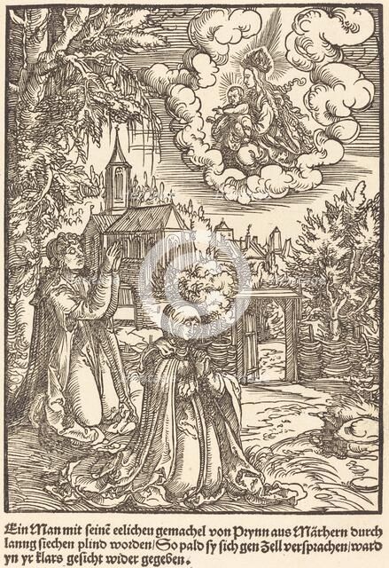 Ein Man mit seine eelicheu gemachel ..., c. 1503. Creator: Master of the Legend Scenes.