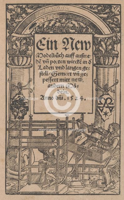 Ein new Modelbuch..., title page (recto), October 22, 1524. Creator: Johann Schönsperger the Younger.