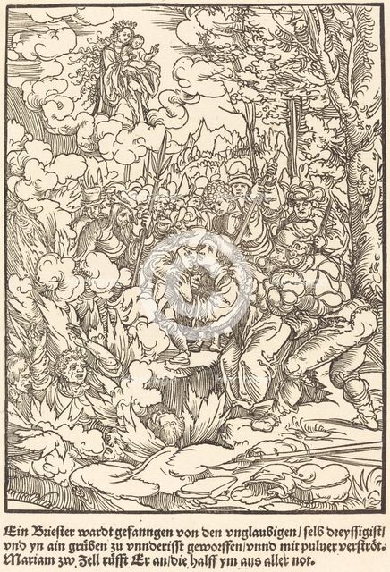 Ein Briester wardt gefanngen ..., c. 1503. Creator: Master of the Legend Scenes.
